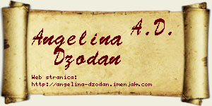 Angelina Džodan vizit kartica